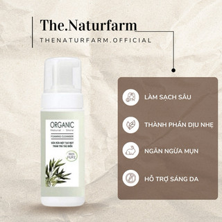Sữa rửa mặt tạo bọt tràm trà tảo biển Naturfarm [ Làm sạch dịu nhẹ, giúp sạch mụn, sáng da - 100ML ]