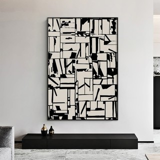 Tranh trừu tượng ĐEN TRẮNG, tranh treo tường phòng khách, tranh canvas decor, tranh phòng làm việc, phòng ngủ