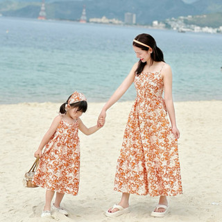 Váy đôi Mẹ và Bé CELINA V12 Set Đồ đôi Mẹ và Bé Chất Liệu Thô Cotton Hàn Thiết Kế Dáng Đầm Maxi 2 Dây Xinh Xắn