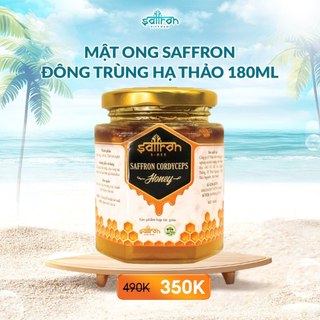 Saffron Cordyceps Honey/Mật ong Saffron Đông trùng hạ thảo Lọ/Hũ 180ml