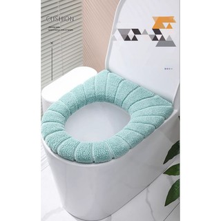 Miếng Đệm Lót Bồn Cầu Vải Nhung Mềm Ấm Toilet