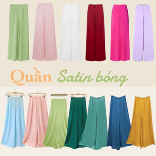 QUẦN LỤA SATIN , PHI LỤA CAO CẤP MẶC CÙNG ÁO DÀI MỎNG NHẸ DÀI 103cm