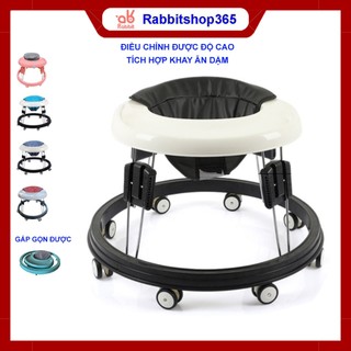 Xe tròn tập đi kèm bàn ăn dặm cho bé Điều chỉnh được độ cao Gấp gọn [XTTD02]