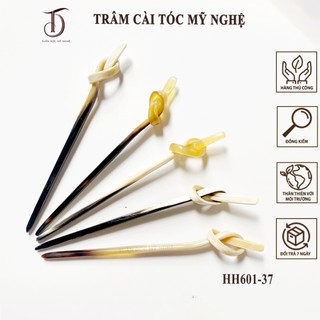 Trâm cài tóc hahanco nút thắt bằng sừng tôn lên vẻ đẹp thanh lịch trang nhã cho phái đẹp