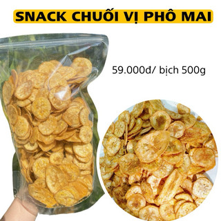 Snack chuối sấy vị phô mai healthy- ăn kiêng 500g 100% organic