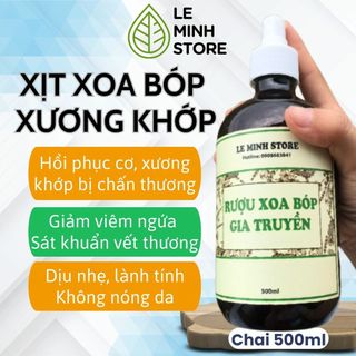 Chai xịt xoa bóp giảm đau các khớp tay chân, các vấn đề đau nhức lâu năm, dịu nhẹ lành tính không nóng da 500ml