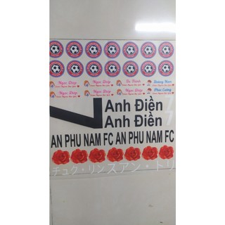 Hình ủi ép nhiệt IN TÊN SỐ ÁO-TEAM LỚP Nhóm- IN THEO YÊU CẦU INBOX SHOP]Tên-Số in áo cầu lông,bàn là tại nhà rất đẹp