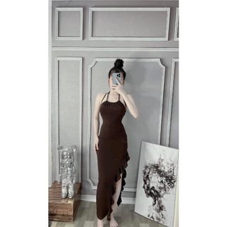 Đầm Yếm Dài Xẻ Tà (Có mút ngực) 010624