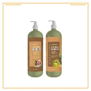 SN1152- Cặp dầu gội - xả Bưởi bồ kết trắc bá diệp Collagen CICI 1000ML*2