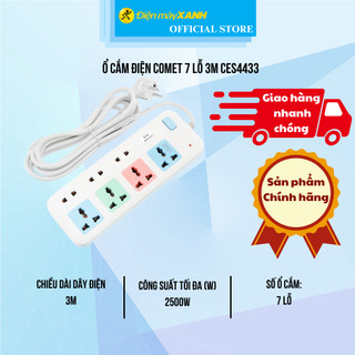Ổ cắm điện comet 7 lỗ 3m ces4433