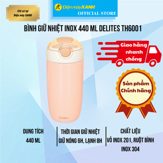 Bình giữ nhiệt inox 440 ml delites th6001