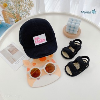 G18-NK88-MK04Set giày nón tập đi cho bé giày sandal màu đen đế vải mềm nhẹ êm chân cho bé của Mama Ơi - Thời trang chobé