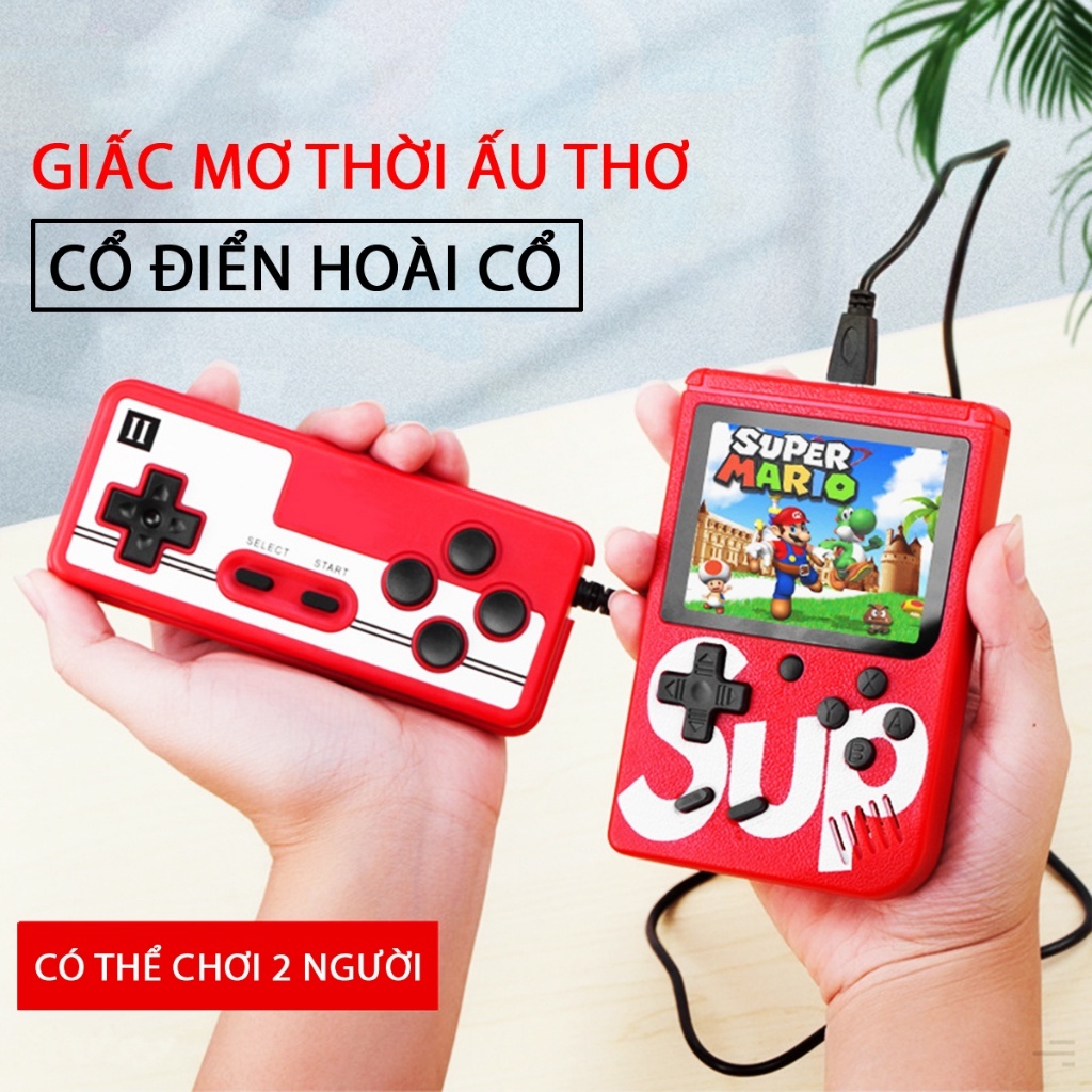 Máy chơi game cầm tay SUP 400 trò - Kết nối Tivi chơi 2 người - Máy chơi game điện tử 4 nút cao cấp 