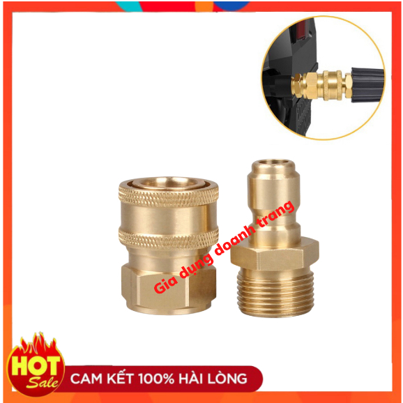 Bộ khớp nối nhanh cho máy rửa xe ren lắp 22mm (REN BI 22)