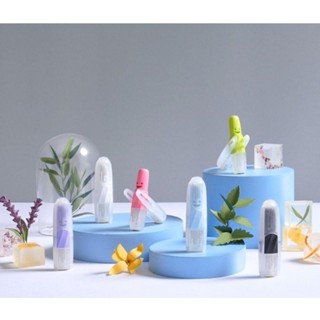 [ Tặng kèm dây đeo-Combo 6 ống hít] Mẫu trong suốt Ống Hít Thông Mũi PASTEL POCKET INHALER