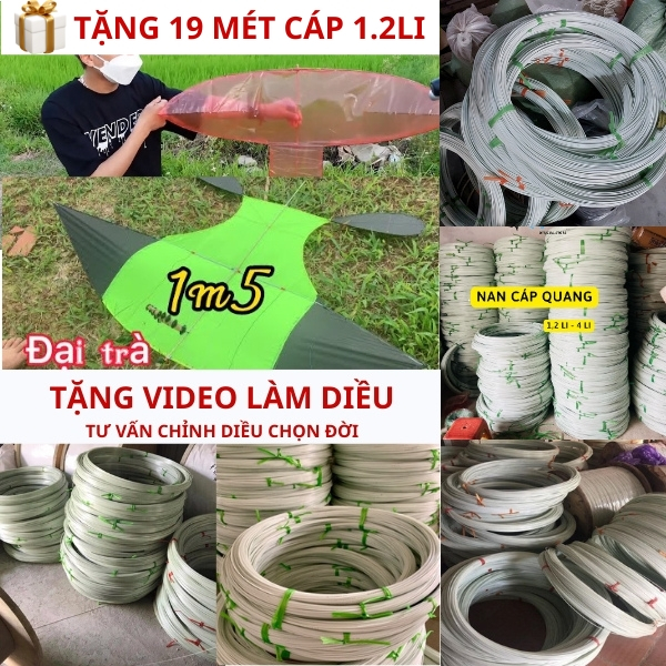 Cáp quang làm diều sáo 1m27 giá rẻ nan cáp quang làm đuôi diều sáo 1m5 2m5 3m5 4m5 Diều sáo tb - Thà