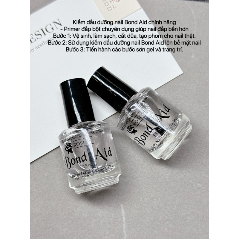 Kiềm dầu dưỡng nail Bond Aid chính hãng - Primer đắp bột chuyên dụng giúp nail đắp bền hơn