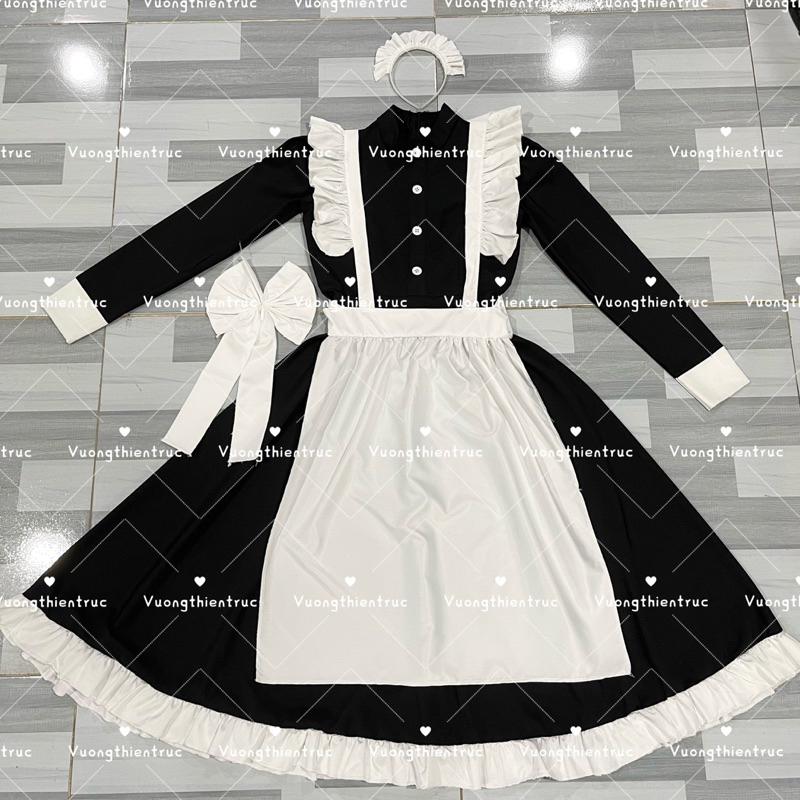 Maid dài cosplay dành cho nam nữ TẶNG TẤT | BigBuy360 - bigbuy360.vn