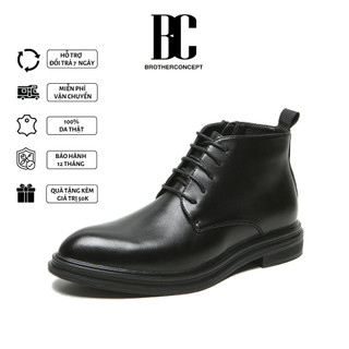 Giày bốt nam. giày boot cổ cao - derby boots bc black - hiện đại, phong cách bụi bặm, da bò thật - brc062302