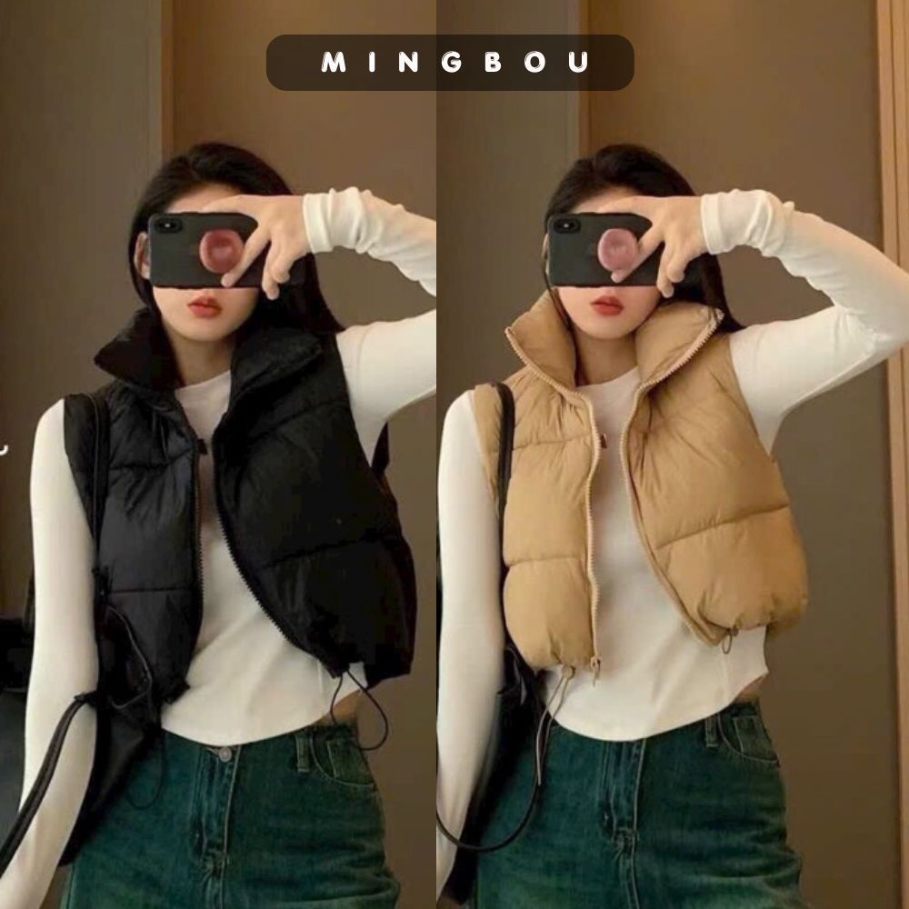 Phao croptop DÀY DẶN hàng Quảng Châu màu mới cực HOT, Áo khoác phao nữ croptop, PHAO NỮ CROPTOP GILE