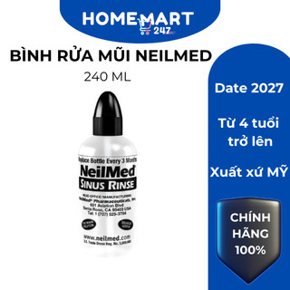 Bình rửa mũi neilmed người lớn 240ml chính hãng mỹ dành cho người bị viêm xoang, viêm mũi dị ứng