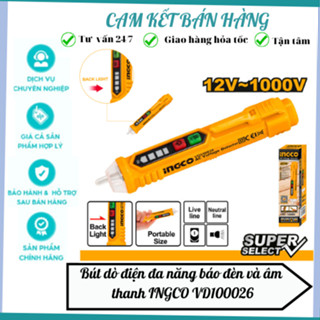Bút thử điện kỹ thuật số đa năng INGCO VD10003 VD100026 dò điện áp cảm ứng không tiếp xúc dòng điện