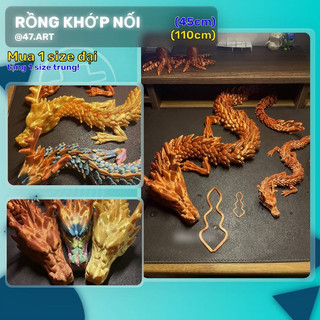  Mô Hình Rồng Thần  45cm  IN 3D  47.ART Chính Hãng  - Độc đáo tinh xảo trang trí đẳng cấp 