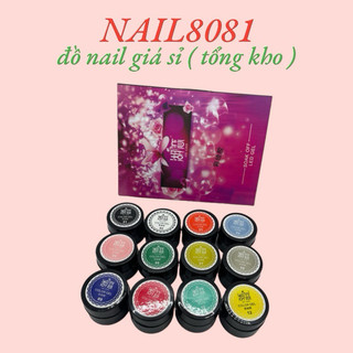 Set gel vẽ đặc hulian 12 màu , set gel vẽ hồng làm móng