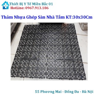 Combo 20 Tấm Thảm Nhựa Ghép Trải Sàn Nhà Tắm Chống Trơn Trợt 30X30 Cm