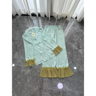 PIJAMA LỤA LATIN CAO CẤP - 2CE - FREESIZE 45-65KG