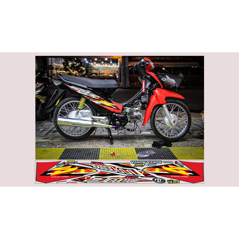 TEM CHẾ XE WAVE NHỎ, WAVE THÁI 100- Tem decal 3 lớp