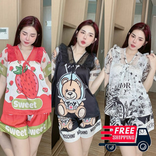 Bộ tiểu thư đùi lụa mịn latin phối voan cao cấp, mềm mịn