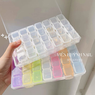 Hộp nhựa đựng đá , phụ kiện nail 28 ô