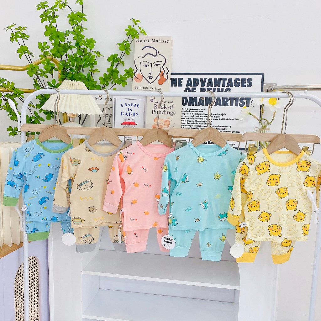 Đồ bộ bé trai , đồ bộ bé gái dài tay thun thun lạnh cho bé từ 7kg đến 17kg - JKIDSVN