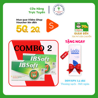 Viên uống đại tràng IBSoft hộp 20 viên - Không lo đầy bụng, táo bón, phân sống, đại tràng co thắt