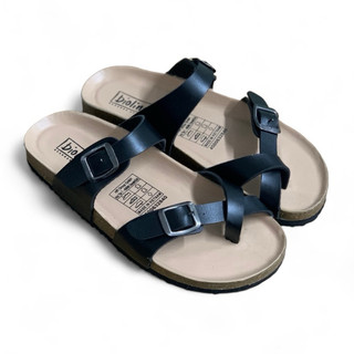 PUK06- Dép đế trấu BIRKEN xỏ ngón da PU, đế trấu Bioline - Xuất khẩu châu Âu
