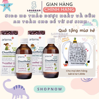 Siro Giảm Ho Ngày Đêm Artemis Chest Relief Day / Night NewZealand cho bé từ 0-12y