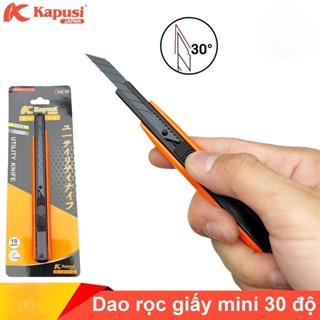 Dao + Lưỡi dao rọc giấy 30 độ Kapusi Japan, thép SK5 siêu sắc, dao trổ mini, dao cắt decal, cắt giấy, băng dính....