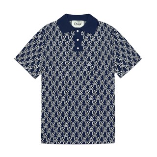 DVRK - Áo Polo Họa Tiết Monogram Màu Sapphire Blue -DVRK-24SS