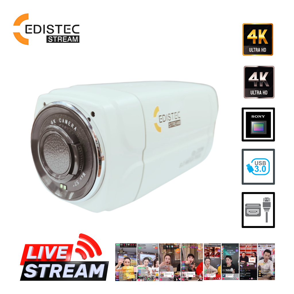 Camera Livestream 4K Edistec Digital 2.0