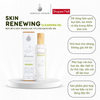 SKINSOLVE - Dầu tẩy trang thanh lọc và làm sạch sâu da 100ml từ Táo & Lô Hội 100ml - Skin Renewing Cleansing Oil
