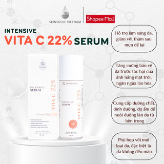 Skinsolve - Serum Vita C 22%  mờ thâm nám, trắng da, ngừa lão hoá