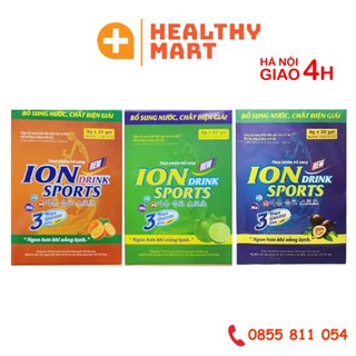 ✔️️️Gói pha nước điện giải ION DRINK SPORTS- HỘP 20 gói- vị thơm ngon dễ uông - Date luôn mới Oresol