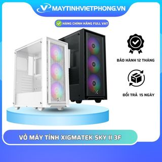 VỎ MÁY TÍNH XIGMATEK SKY II 3F  - GAMING ATX, KÈM 03 FAN RGB 