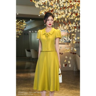 Set Áo Vest Chân Váy Công Sở MY WAY Ngắn Tay Đính Hoa Cao Cấp 3MAB0135H - 3MCXB237