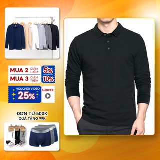 Áo thun nam dài tay có cổ chất cotton cao cấp Pigofashion Zpg-ADT10 chọn màu