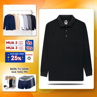 Áo thun nam cổ bẻ dài tay phổi bo tay kiểu dáng đơn giãn Zonado Zadt10 (6 màu)