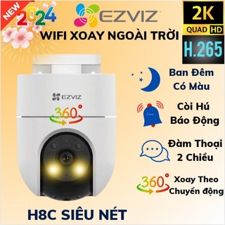 Camera ngoài trời Wifi EZVIZ H8C H8 PRO C8W Full HD 1080P 2K+ 4MP xoay 360 Độ, Có màu ban đêm