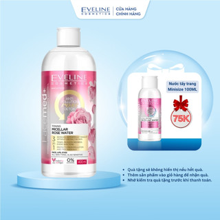 Nước Tẩy Trang Eveline Facemed+ Chiết Xuất Hoa Hồng Giúp Dưỡng Ẩm Và Làm Sạch Da 400ML