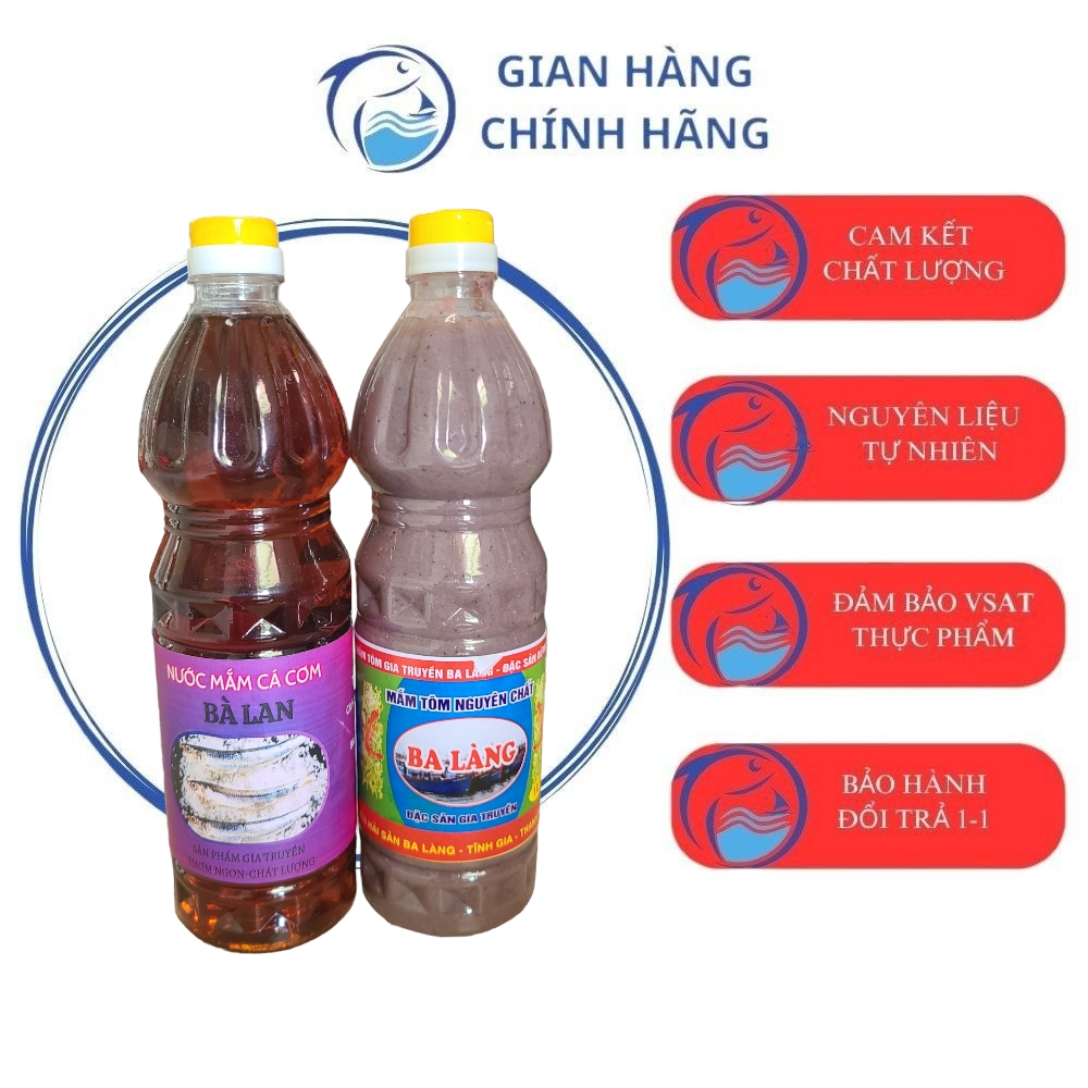 (Combo Mắm tôm +Mắm Chắt) Mắm Tôm Mắm Chắt Ba Làng Thanh Hóa loại đặc biệt mỗi chai 1kg.